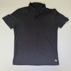 Vuori Tech Polo Shirt Mens M/L Heather Grey Stretch Performance